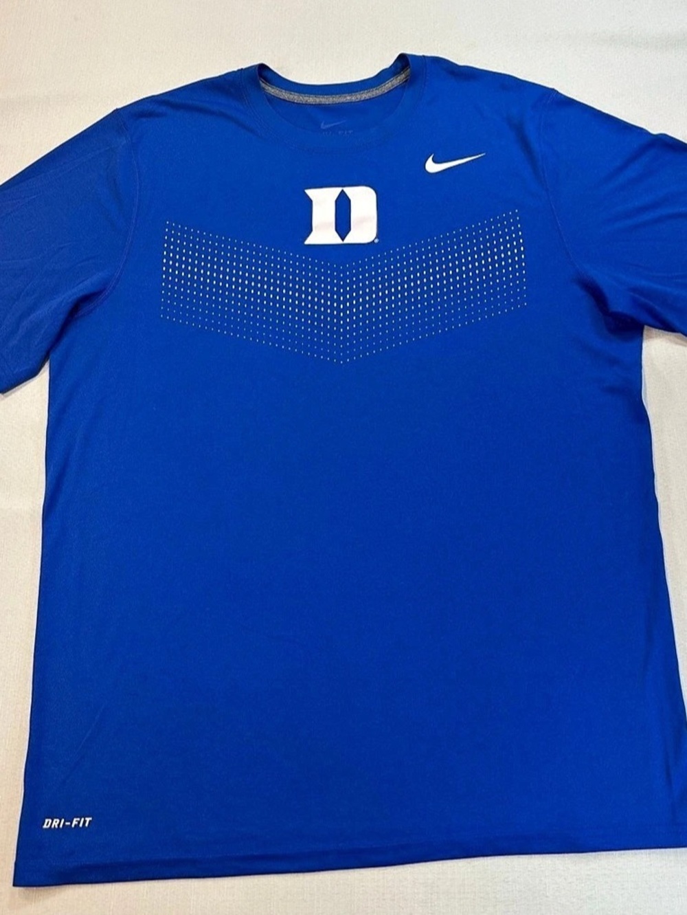 Nike Duke Blue Devils Dri-FIT Performance Tee Men’s XL Blue White